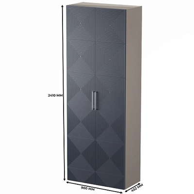 Шкаф 2 дверный, фрезерованные фасады в эмали LE210.44-1