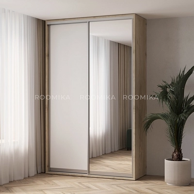 Шкаф-купе ХG166.60-3, профиль INTEGRO, фасад МДФ/зеркало серебро