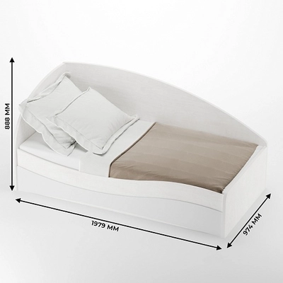 Кровать односпальная P901 с подъемным механизмом, 90x190