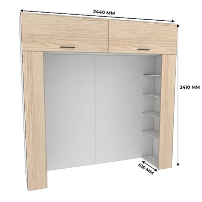 Ниша для кровати с секциями L407.60