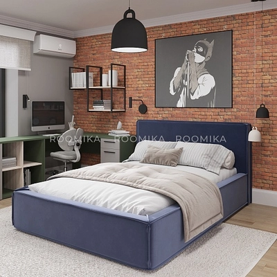 Кровать двуспальная мягкая ОСТИН  с подъемным механизмом, 160x200