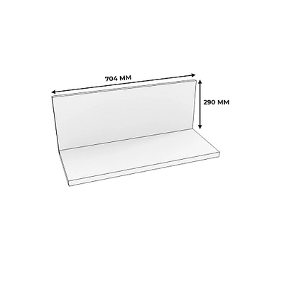 Полка навесная с задней стенкой E102