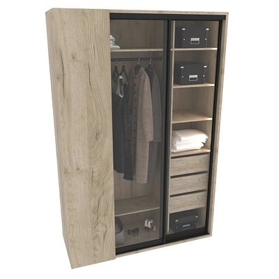 Шкаф-купе ХG161.60-1 L/R, профиль INTEGRO, стекло прозрачное, с подсветкой