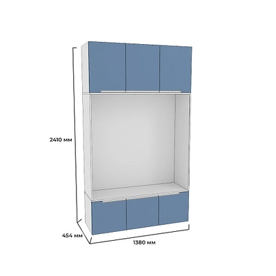 Шкаф с нишей и сидушкой L412.44