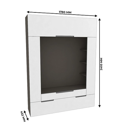 Секция для ТV, фасады в эмали LE406.44