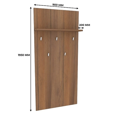 Панель широкая с полкой и крючками L177