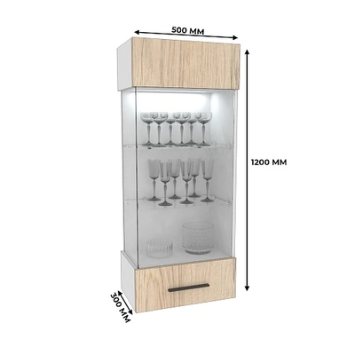 Шкаф навесной с подсветкой L360 L/R