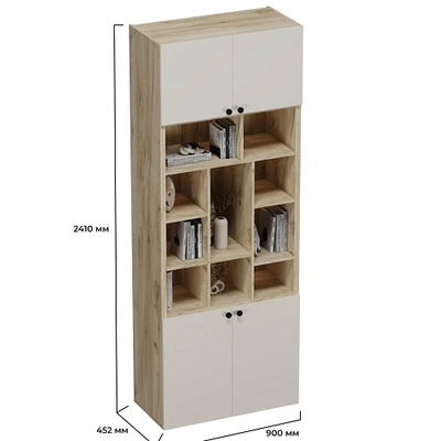 Шкаф книжный L223.1 с подсветкой