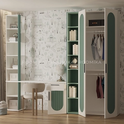 Рабочая зона Лацио фрезерованные фасады в эмали 88