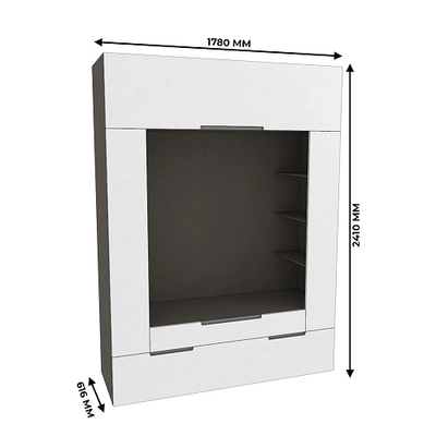 Секция для ТV, фасады в эмали LE406.60