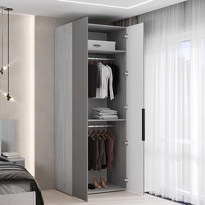 Шкаф 2 дверный, фрезерованные фасады в эмали LE210.60-1