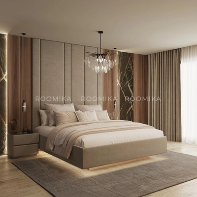 Мягкая кровать-подиум КОЛИБРИ с подъемным механизмом, 200x200