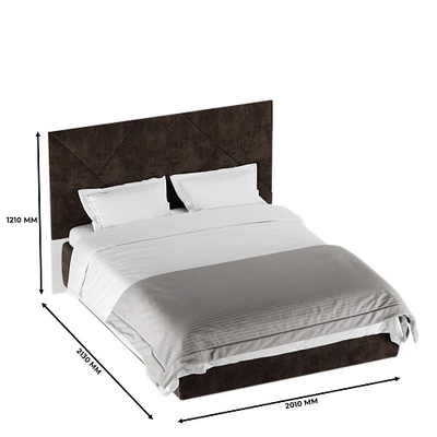 Кровать двуспальная мягкая ХЬЮГО  с подъемным механизмом, 180x200