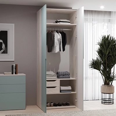 Шкаф 2 дверный, фасады в эмали LE210.60-2