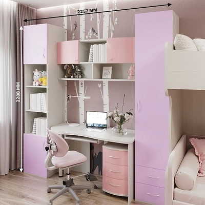 Рабочая зона со шкафами Палермо