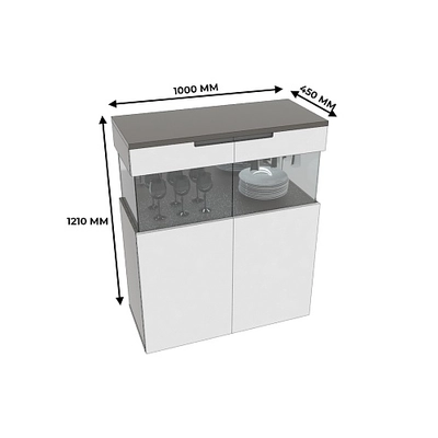 Винный шкаф с подсветкой, фасады в эмали LE200