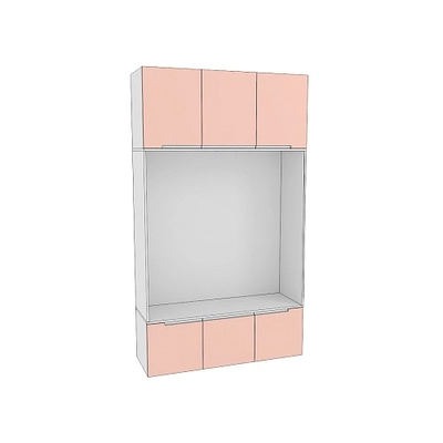 Шкаф с нишей и сидушкой L412.44