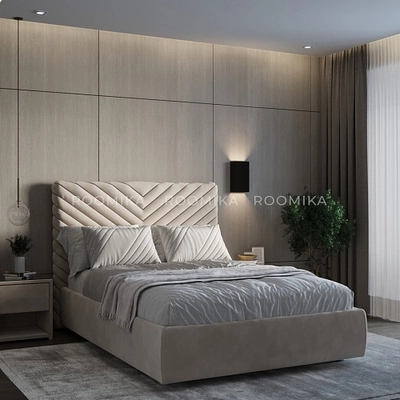 Кровать двуспальная мягкая САРА  с подъемным механизмом, 140x200