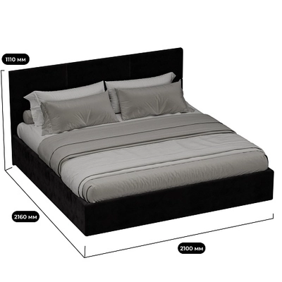 Кровать двуспальная мягкая ВЕРСАЛ с подъемным механизмом, 200x200