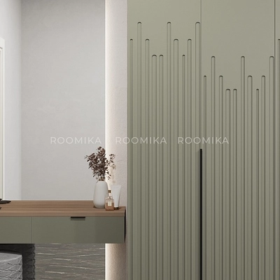 Шкафы для прихожей Лацио , фрезерованные фасады в эмали 15