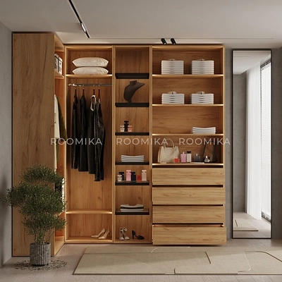 Гардеробная система без фасадов Элементис 5