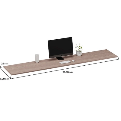 Столешница прямая E713 нестандарт, 2800х560х25