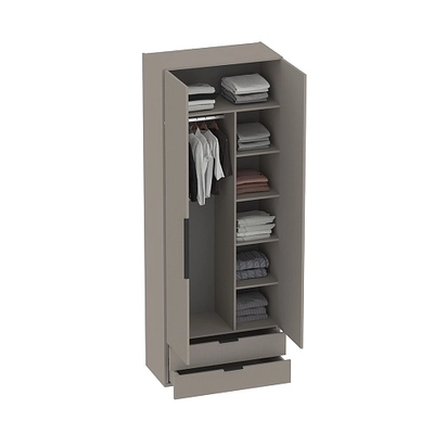 Шкаф 2 дверный с ящиками, фасады в эмали LE211.44