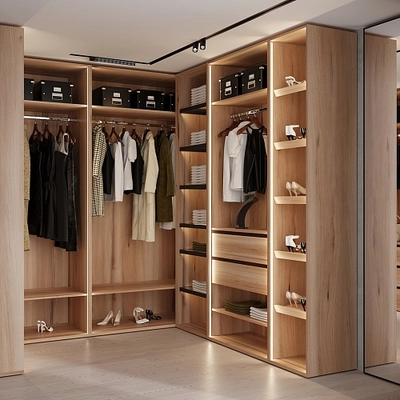 Гардеробная система без фасадов Элементис 6