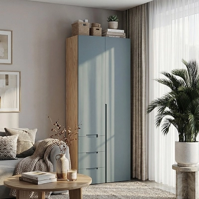 Шкаф комбинированный, фасады в эмали LE215 L/R