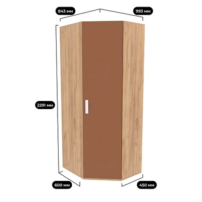 Шкаф угловой 846*846мм E218.1