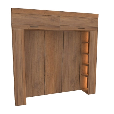 Ниша для кровати с секциями с подсветкой L407.44