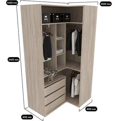 Шкаф угловой M208.60-1 L/R