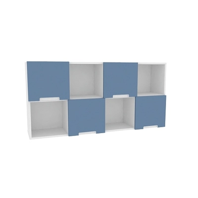 Антресоль над столом, фасады в эмали LE309