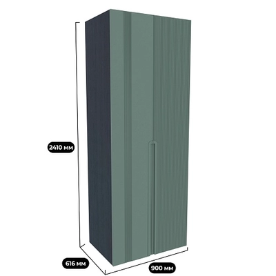 Шкаф 2 дверный, фрезерованные фасады в эмали LE210.60-1