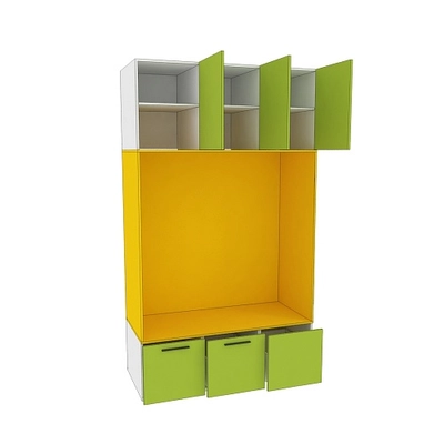 Шкаф с нишей и сидушкой L412.60