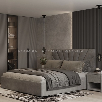 Кровать двуспальная мягкая САНРАЙС с подъемным механизмом, 140x200