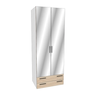 Шкаф двустворчатый с ящиками и с зеркалом L-211.60Z