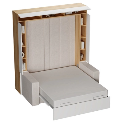 Шкаф-кровать трансформер LE950.160, фасады в эмали, 160x200