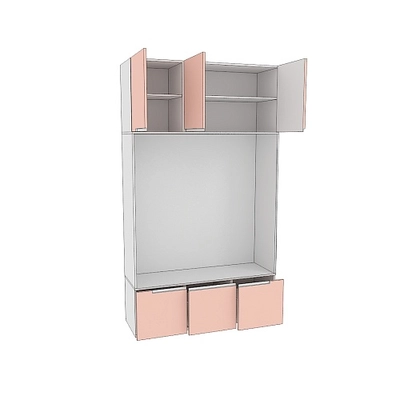 Шкаф с нишей и сидушкой L412.44