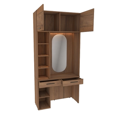 Столик туалетный с антресолью и стеллажом с подсветкой L414.44