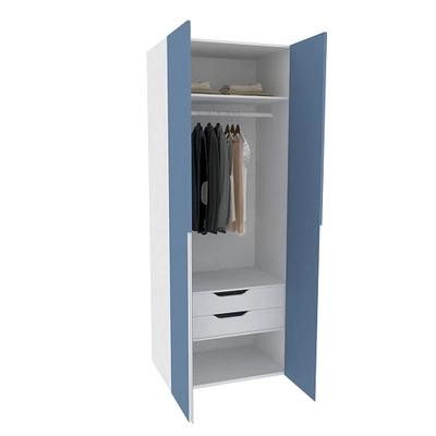 Шкаф двухдверный с ящиками во всю ширину, фасады в эмали LE210.60-3