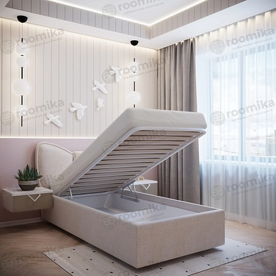 Кровать односпальная мягкая СЭНДИ с подъемным механизмом