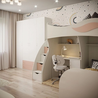 Палермо детская для двоих детей, фасады МДФ 1