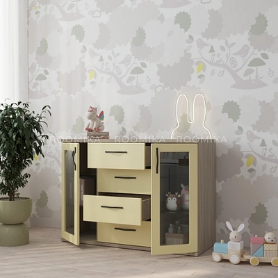 Комод со стеклянными полками P707.1