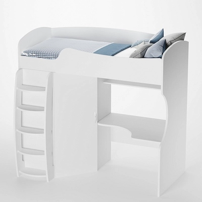 Кровать-чердак с рабочей зоной P906, 90x200