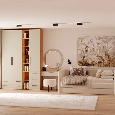 Cтеллаж открытый глубокий L233.44 с подсветкой