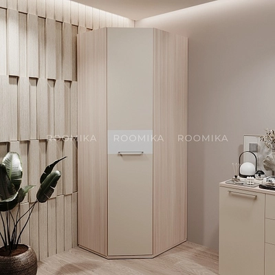 Шкаф угловой разностронний со вставкой, фасады МДФ CG-218.1 L/R