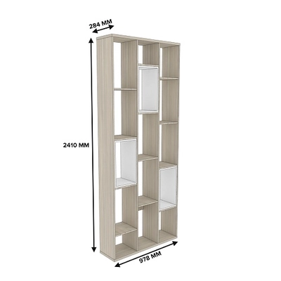 Стеллаж перегородка со вставками L238