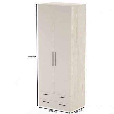 Шкаф двустворчатый с ящиками L211.60