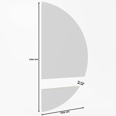 Зеркало L168 с подвесным столиком с подсветкой L/R
